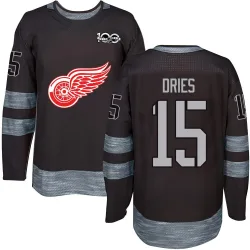 Men's Sheldon Dries Detroit Red Wings 1917-2017 100th Anniversary Jersey - Black Authentic
