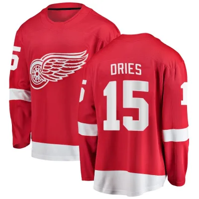 Men's Sheldon Dries Detroit Red Wings Home Jersey - Red Breakaway