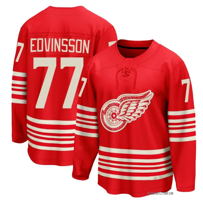 Men's Simon Edvinsson Detroit Red Wings Centennial Jersey - Red Breakaway