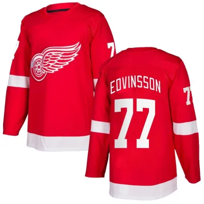 Men's Simon Edvinsson Detroit Red Wings Home Jersey - Red Authentic