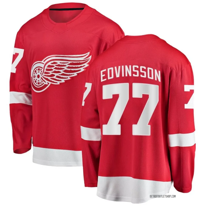 Men's Simon Edvinsson Detroit Red Wings Home Jersey - Red Breakaway