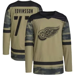 Men's Simon Edvinsson Detroit Red Wings Military Appreciation Practice Jersey - Camo Authentic