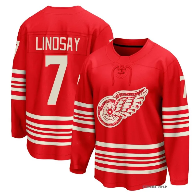 Men's Ted Lindsay Detroit Red Wings Centennial Jersey - Red Breakaway