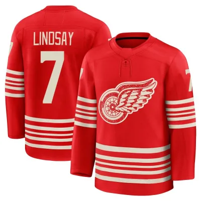 Men's Ted Lindsay Detroit Red Wings Centennial Jersey - Red Premium