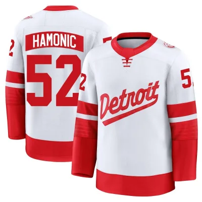 Men's Travis Hamonic Detroit Red Wings 2025 Stadium Series Jersey - White Premium