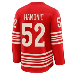 Men's Travis Hamonic Detroit Red Wings Centennial Jersey - Red Premium