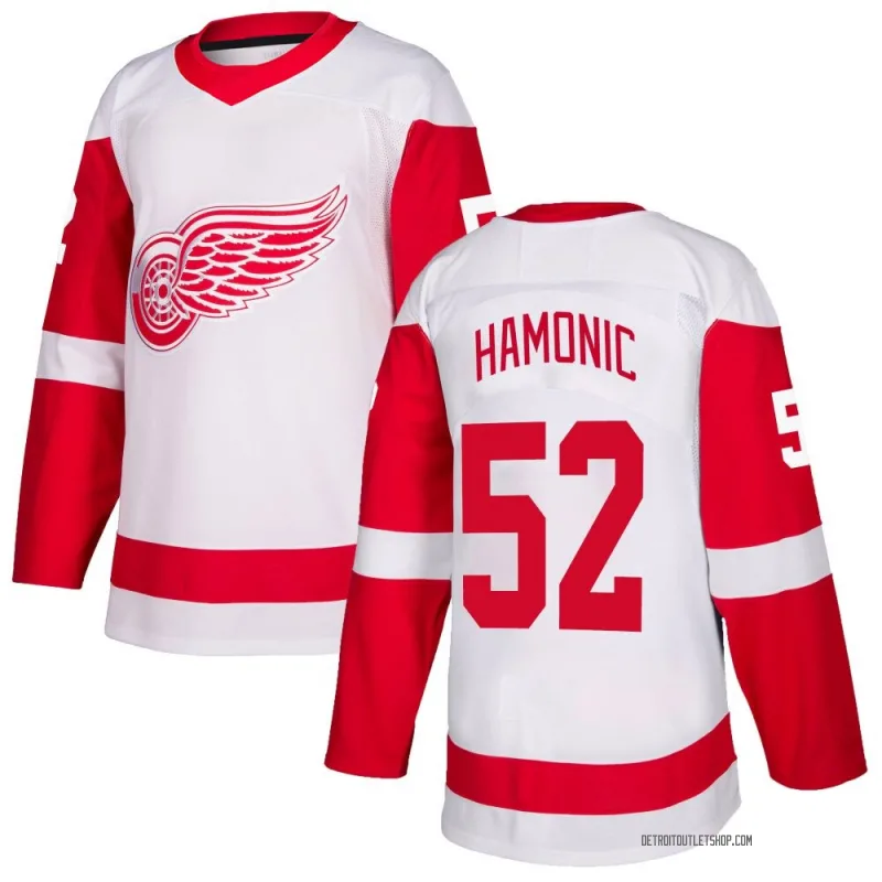 Men's Travis Hamonic Detroit Red Wings Jersey - White Authentic