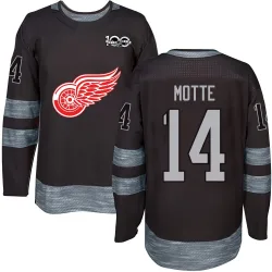 Men's Tyler Motte Detroit Red Wings 1917-2017 100th Anniversary Jersey - Black Authentic