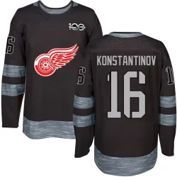 Men's Vladimir Konstantinov Detroit Red Wings 1917-2017 100th Anniversary Jersey - Black Authentic