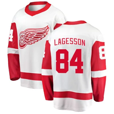 Men's William Lagesson Detroit Red Wings Away Jersey - White Breakaway