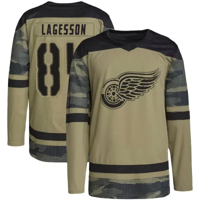 Men's William Lagesson Detroit Red Wings Military Appreciation Practice Jersey - Camo Authentic