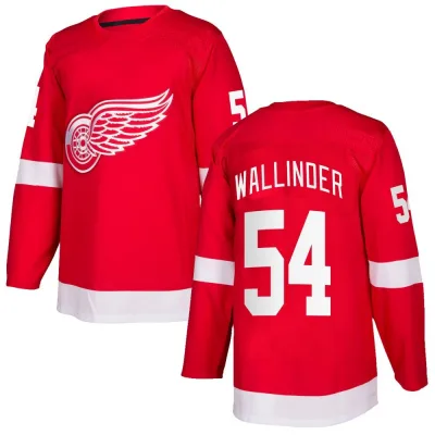 Men's William Wallinder Detroit Red Wings Home Jersey - Red Authentic
