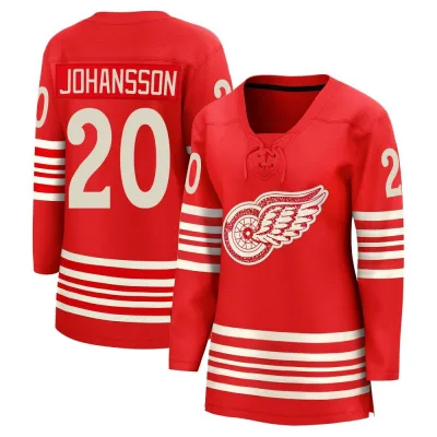 Women's Albert Johansson Detroit Red Wings Centennial Jersey - Red Breakaway