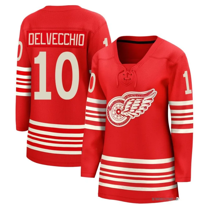 Women's Alex Delvecchio Detroit Red Wings Centennial Jersey - Red Breakaway