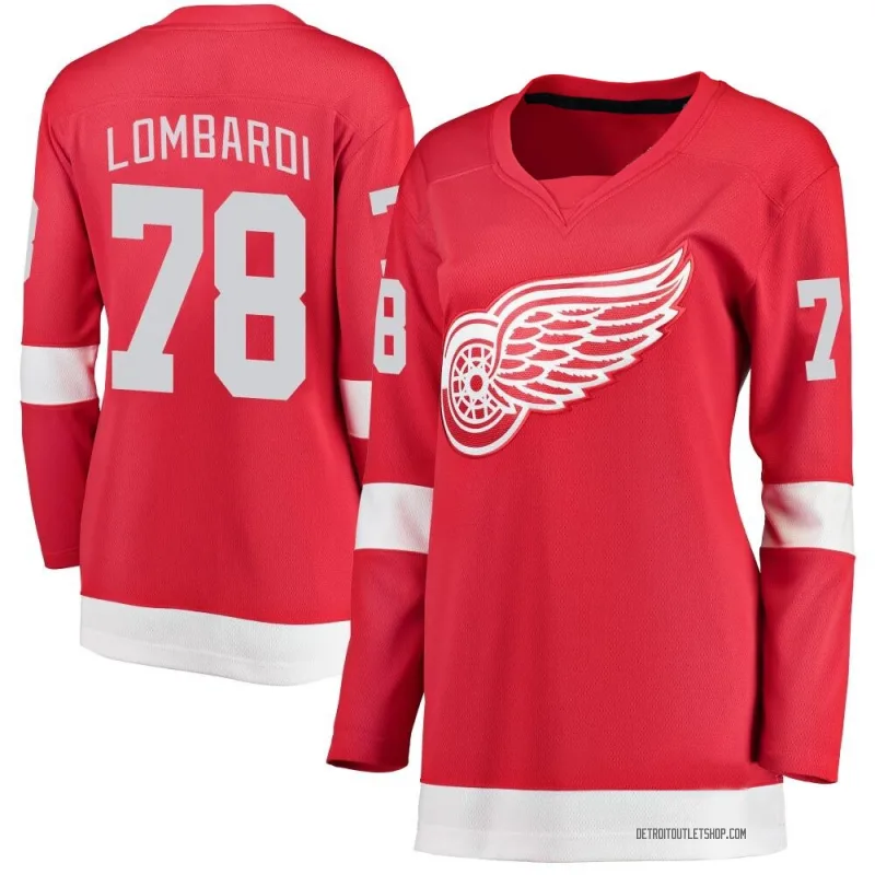 Women's Amadeus Lombardi Detroit Red Wings Home Jersey - Red Breakaway