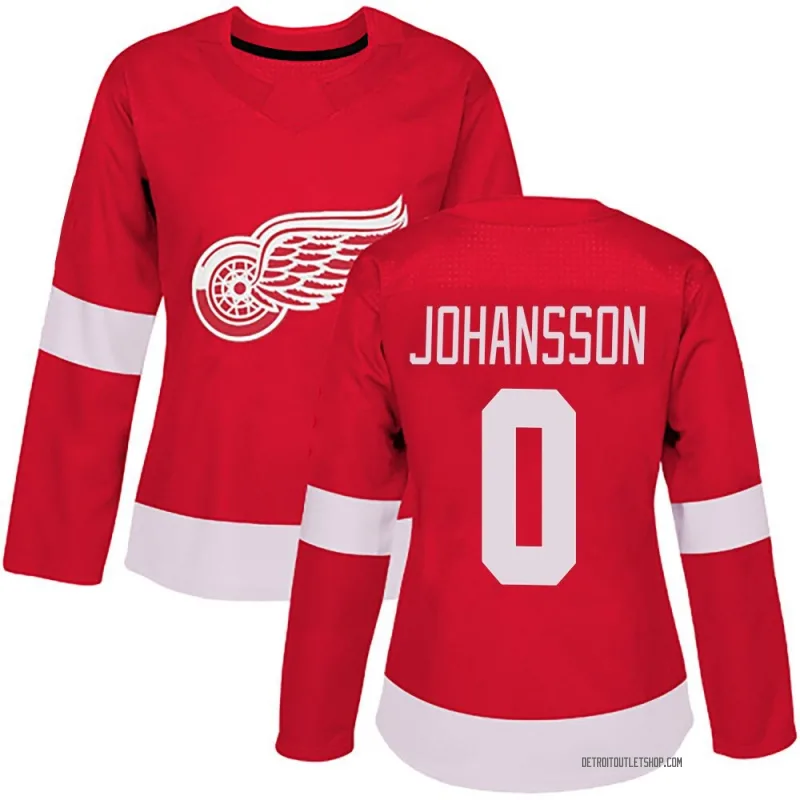 Women's Anton Johansson Detroit Red Wings Home Jersey - Red Authentic