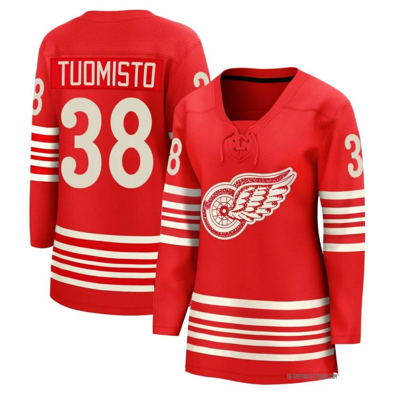 Women's Antti Tuomisto Detroit Red Wings Centennial Jersey - Red Breakaway