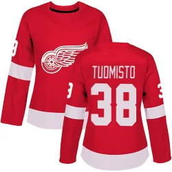 Women's Antti Tuomisto Detroit Red Wings Home Jersey - Red Authentic