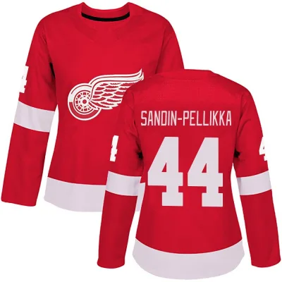 Women's Axel Sandin-Pellikka Detroit Red Wings Home Jersey - Red Authentic