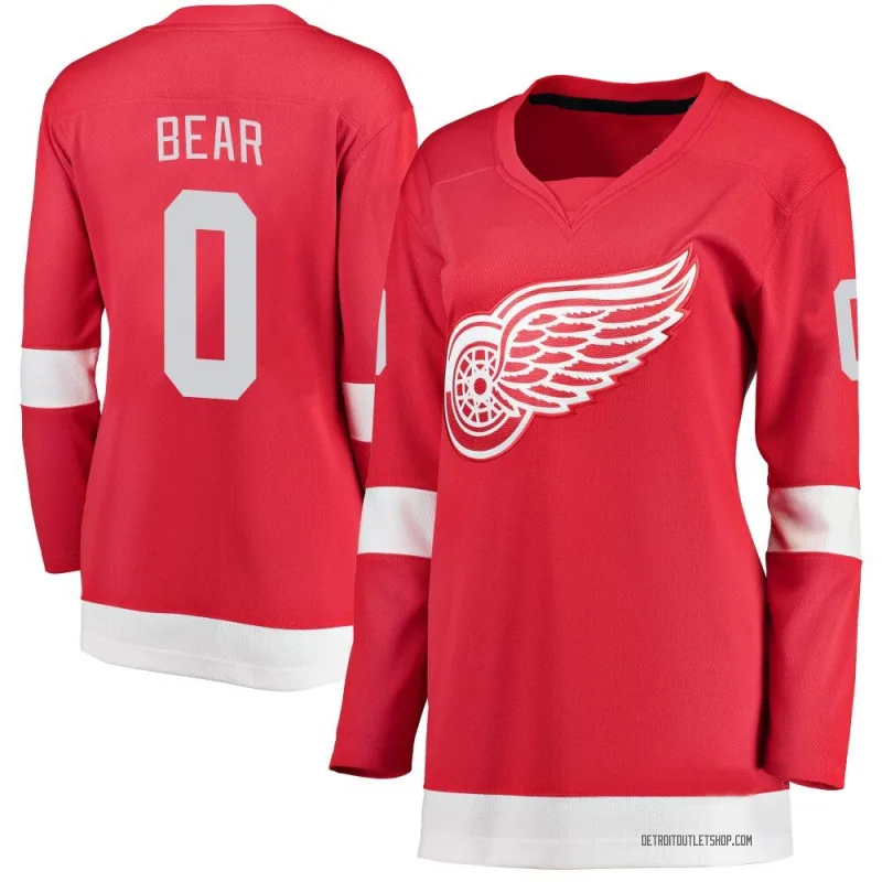 Women's Carter Bear Detroit Red Wings Home Jersey - Red Breakaway