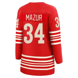 Women's Carter Mazur Detroit Red Wings Centennial Jersey - Red Breakaway