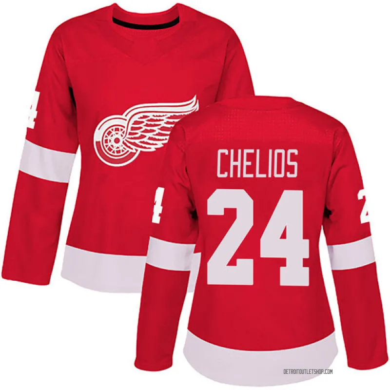 Women's Chris Chelios Detroit Red Wings Home Jersey - Red Authentic