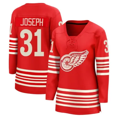 Women's Curtis Joseph Detroit Red Wings Centennial Jersey - Red Breakaway