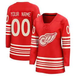 Women's Custom Detroit Red Wings Centennial Jersey - Red Breakaway