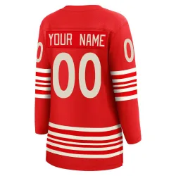 Women's Custom Detroit Red Wings Centennial Jersey - Red Breakaway