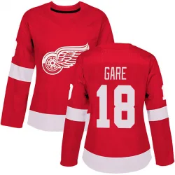 Women's Danny Gare Detroit Red Wings Home Jersey - Red Authentic