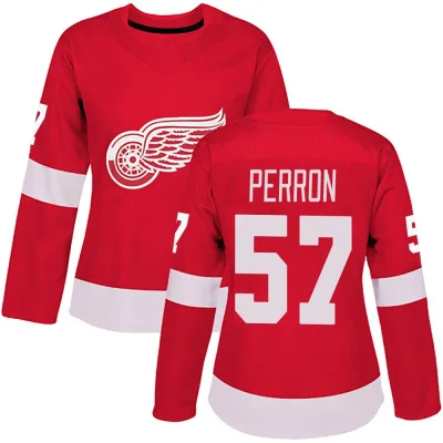 Women's David Perron Detroit Red Wings Home Jersey - Red Authentic