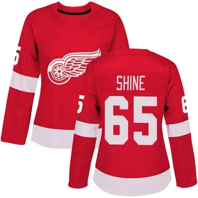 Women's Dominik Shine Detroit Red Wings Home Jersey - Red Authentic