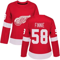 Women's Emmitt Finnie Detroit Red Wings Home Jersey - Red Authentic