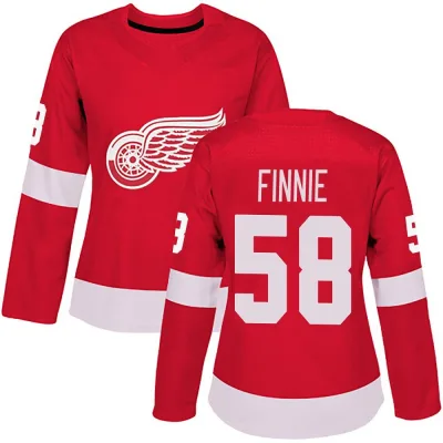 Women's Emmitt Finnie Detroit Red Wings Home Jersey - Red Authentic