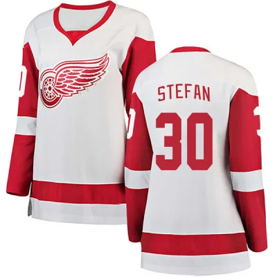 Women's Greg Stefan Detroit Red Wings Away Jersey - White Breakaway