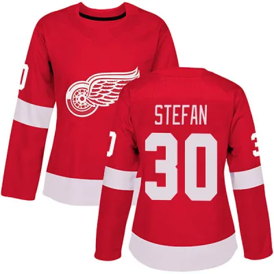 Women's Greg Stefan Detroit Red Wings Home Jersey - Red Authentic