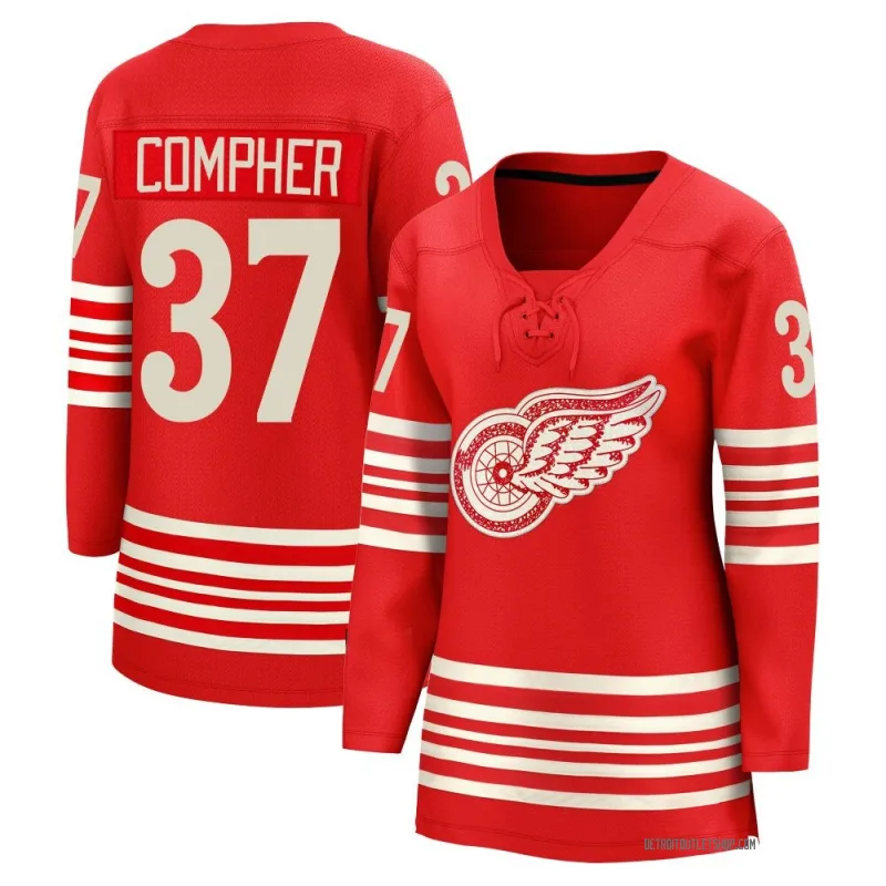 Women's J.T. Compher Detroit Red Wings Centennial Jersey - Red Breakaway