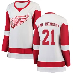 Women's James van Riemsdyk Detroit Red Wings Away Jersey - White Breakaway