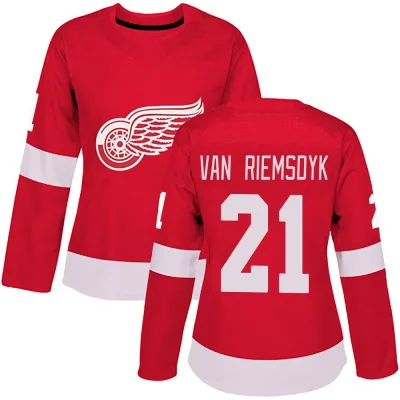 Women's James van Riemsdyk Detroit Red Wings Home Jersey - Red Authentic