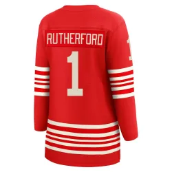Women's Jim Rutherford Detroit Red Wings Centennial Jersey - Red Breakaway
