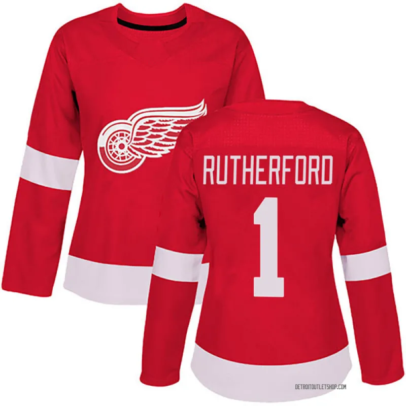 Women's Jim Rutherford Detroit Red Wings Home Jersey - Red Authentic