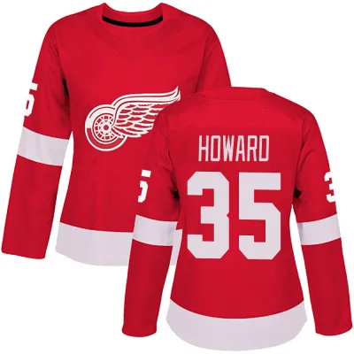 Women's Jimmy Howard Detroit Red Wings Home Jersey - Red Authentic
