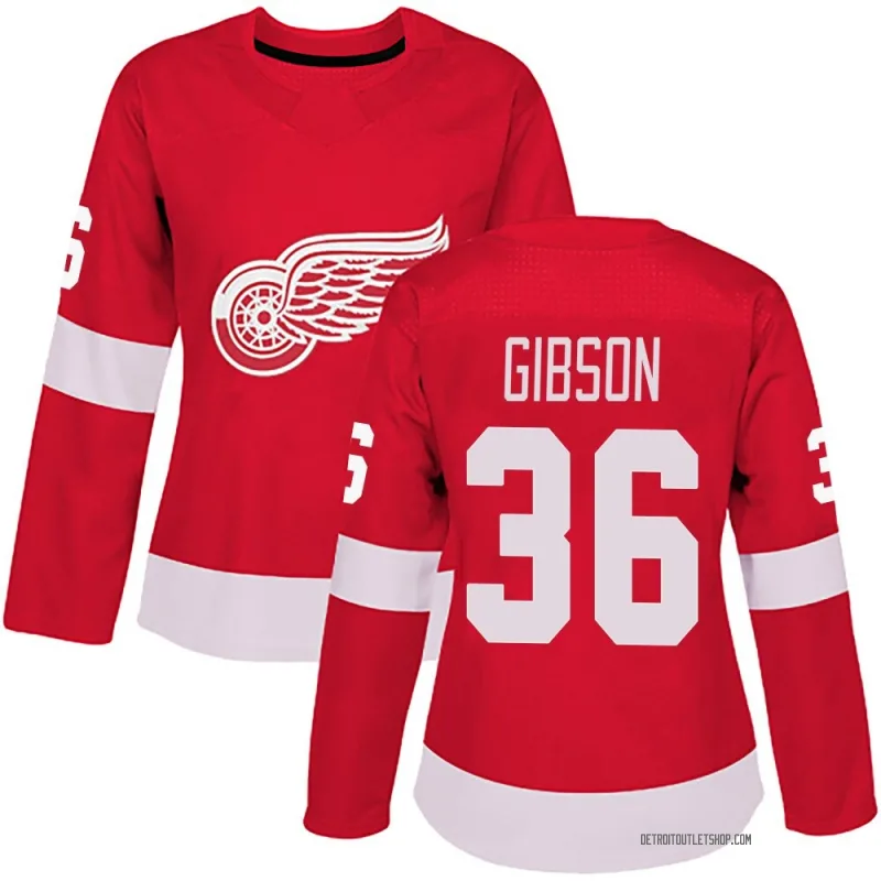 Women's John Gibson Detroit Red Wings Home Jersey - Red Authentic