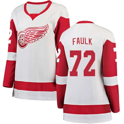 Women's Justin Faulk Detroit Red Wings Away Jersey - White Breakaway