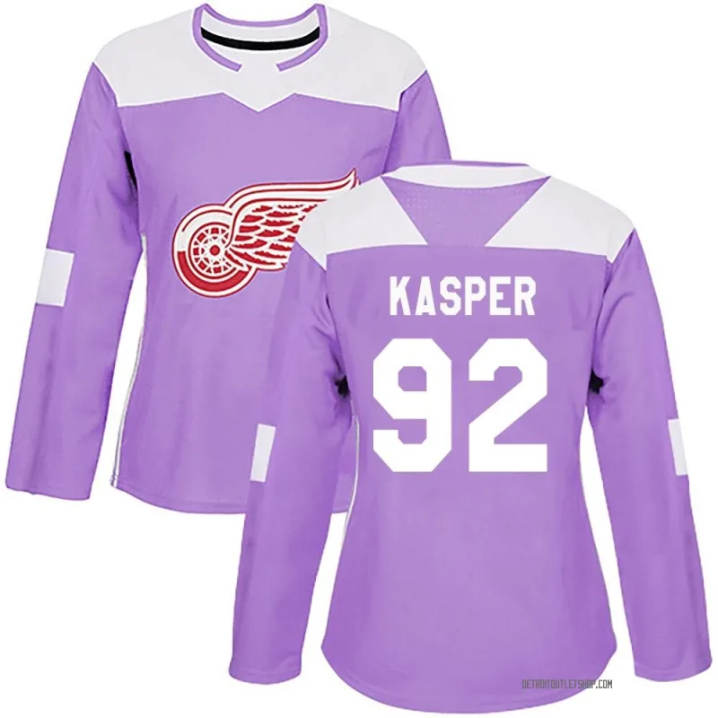Women's Marco Kasper Detroit Red Wings Hockey Fights Cancer Practice Jersey - Purple Authentic