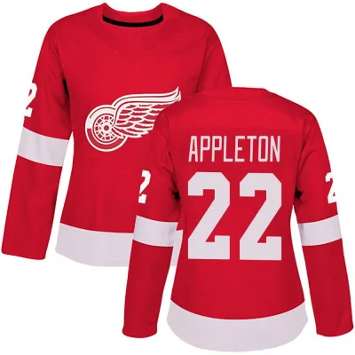 Women's Mason Appleton Detroit Red Wings Home Jersey - Red Authentic