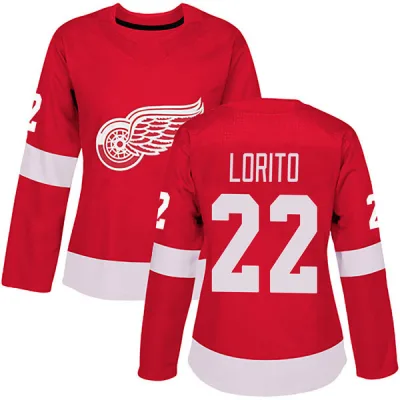 Women's Matthew Lorito Detroit Red Wings Home Jersey - Red Authentic
