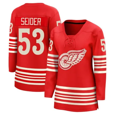 Women's Moritz Seider Detroit Red Wings Centennial Jersey - Red Breakaway