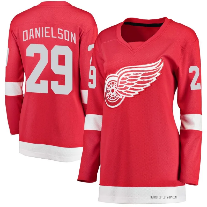 Women's Nate Danielson Detroit Red Wings Home Jersey - Red Breakaway