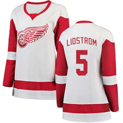 Women's Nicklas Lidstrom Detroit Red Wings Away Jersey - White Breakaway